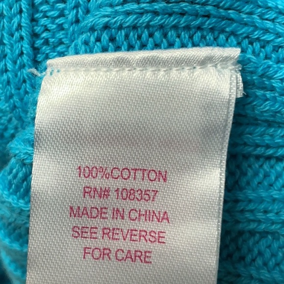 Design History Turquoise blue  Zip-Up Sweater for Girls. Stone washed - Picture 7 of 8